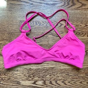 Athleta pink triangle bikini top!